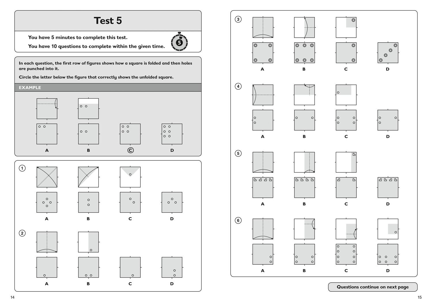 Beispielinhalt (Bild) 11+ Spatial Reasoning Quick Practice Tests Age 9-10 (Year 5)