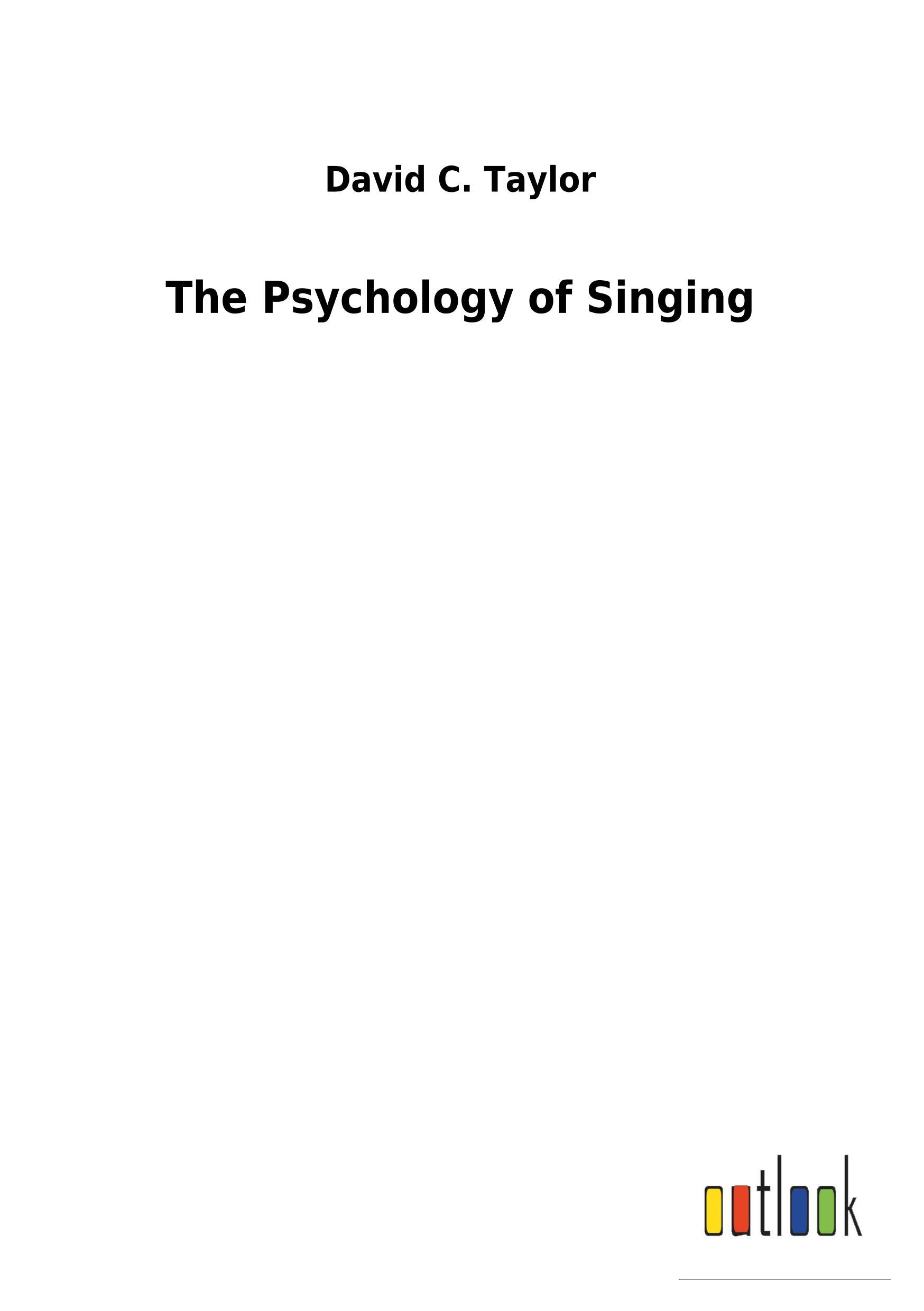 Vorderes Coverbild The Psychology of Singing