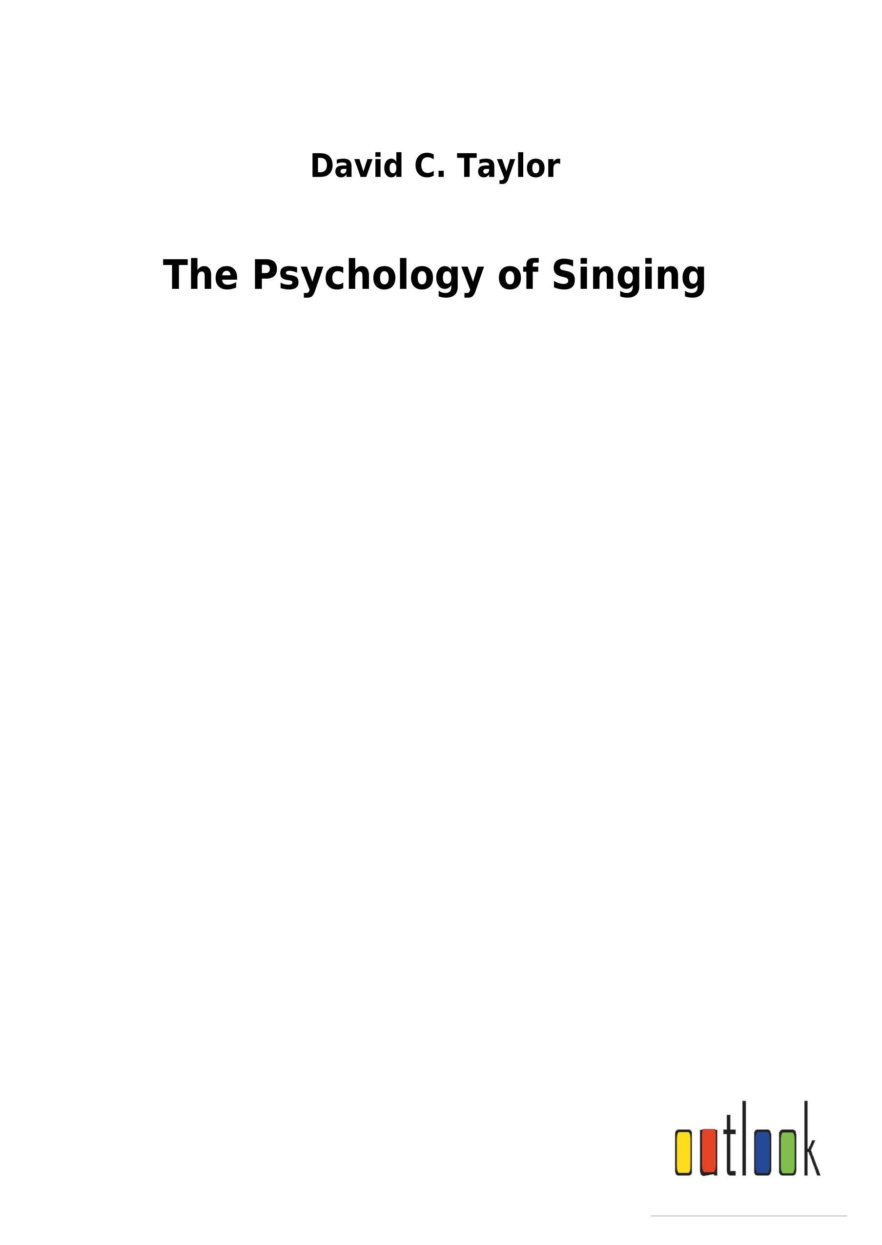Vorderes Coverbild The Psychology of Singing