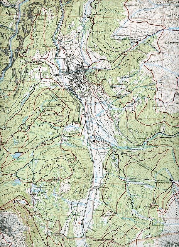 Beispielinhalt (Bild) DAV Alpenvereinskarte 30/4 Ötztaler Alpen - Nauderer Berge 1 : 25 000