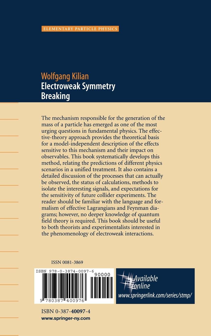Rückseitencover Electroweak Symmetry Breaking