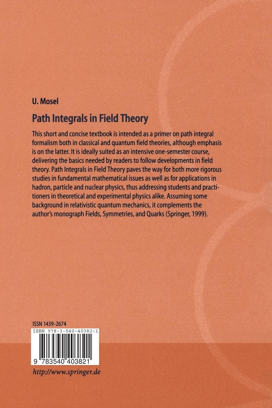 Rückseitencover Path Integrals in Field Theory