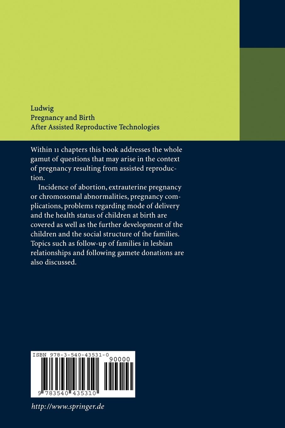 Rückseitencover Pregnancy and Birth After Assisted Reproductive Technologies