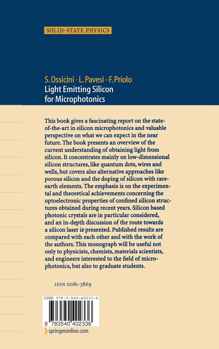 Rückseitencover Light Emitting Silicon for Microphotonics