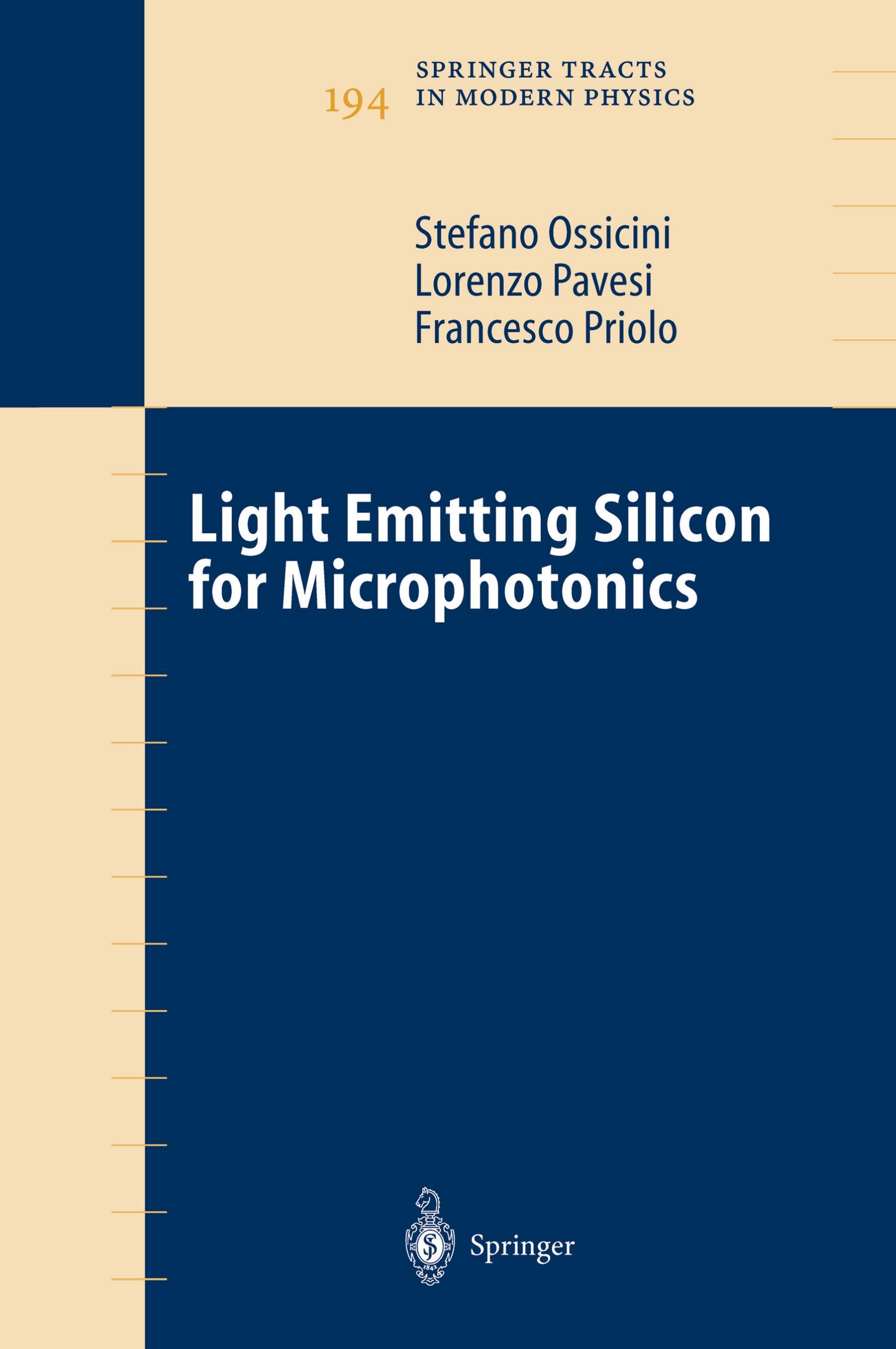 Vorderes Coverbild Light Emitting Silicon for Microphotonics