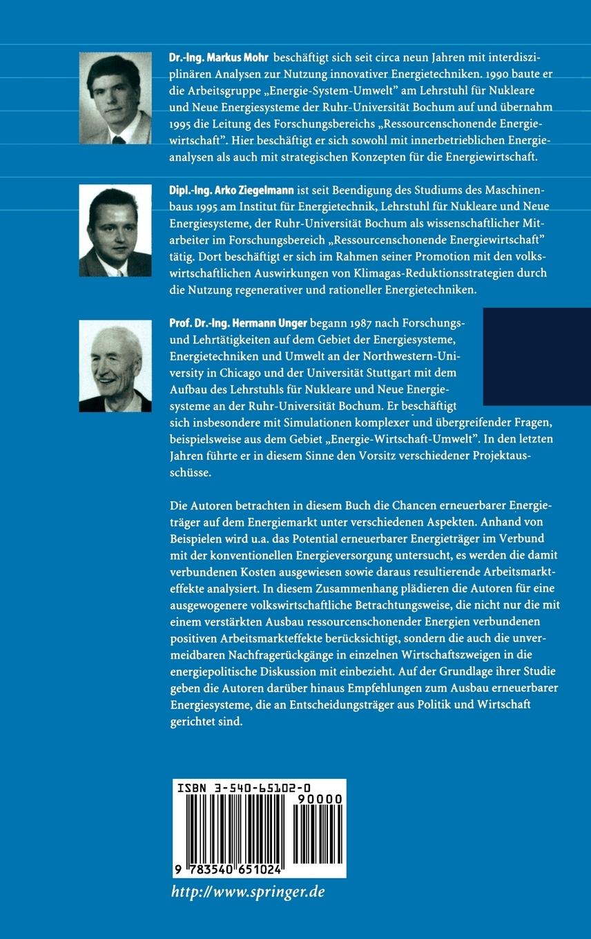 Rückseitencover Chancen erneuerbarer Energieträger