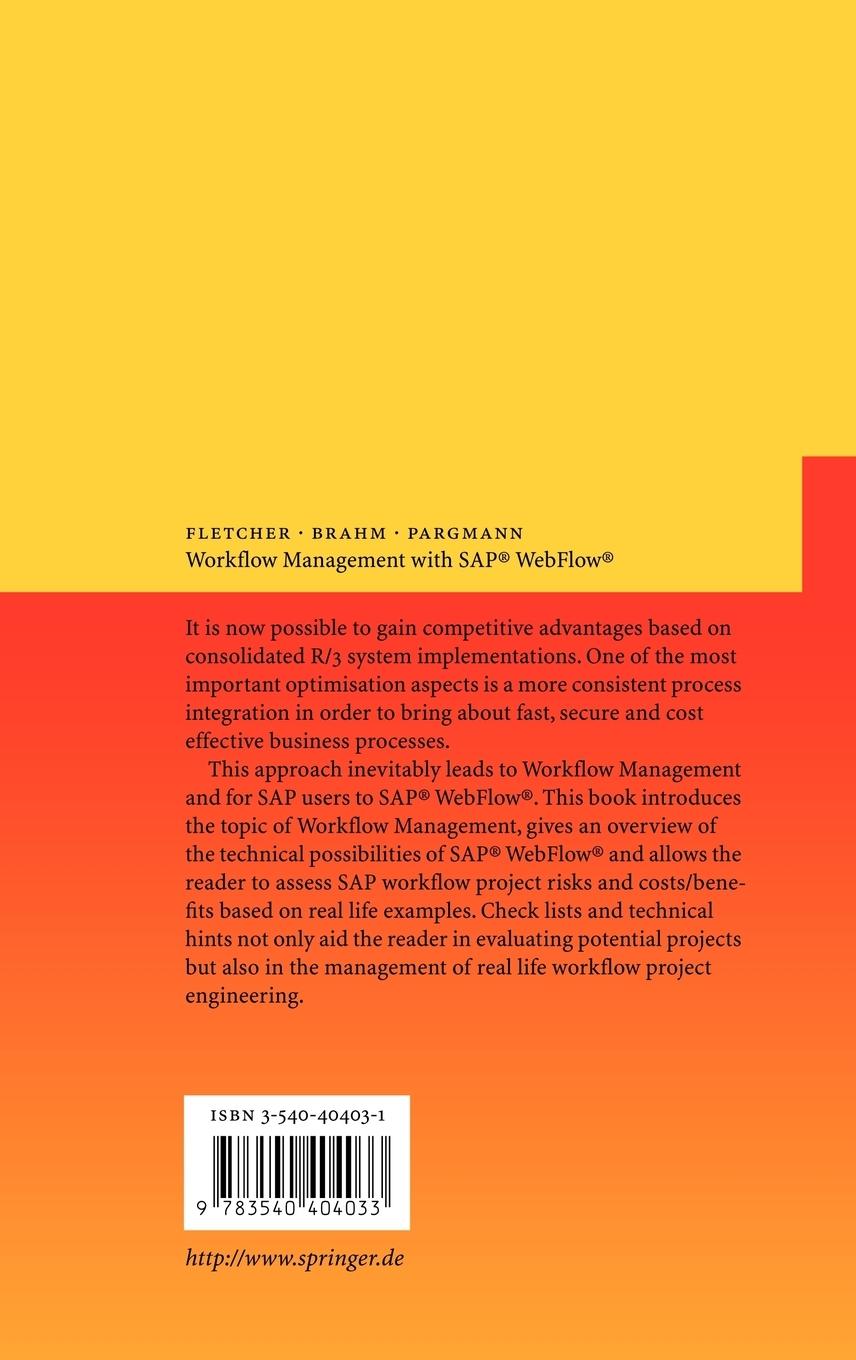 Rückseitencover Workflow Management with SAP® WebFlow®