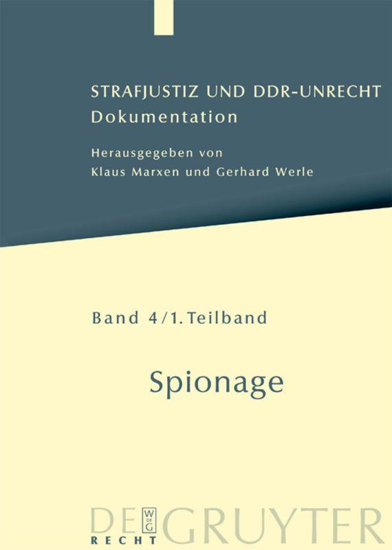 Vorderes Coverbild Spionage