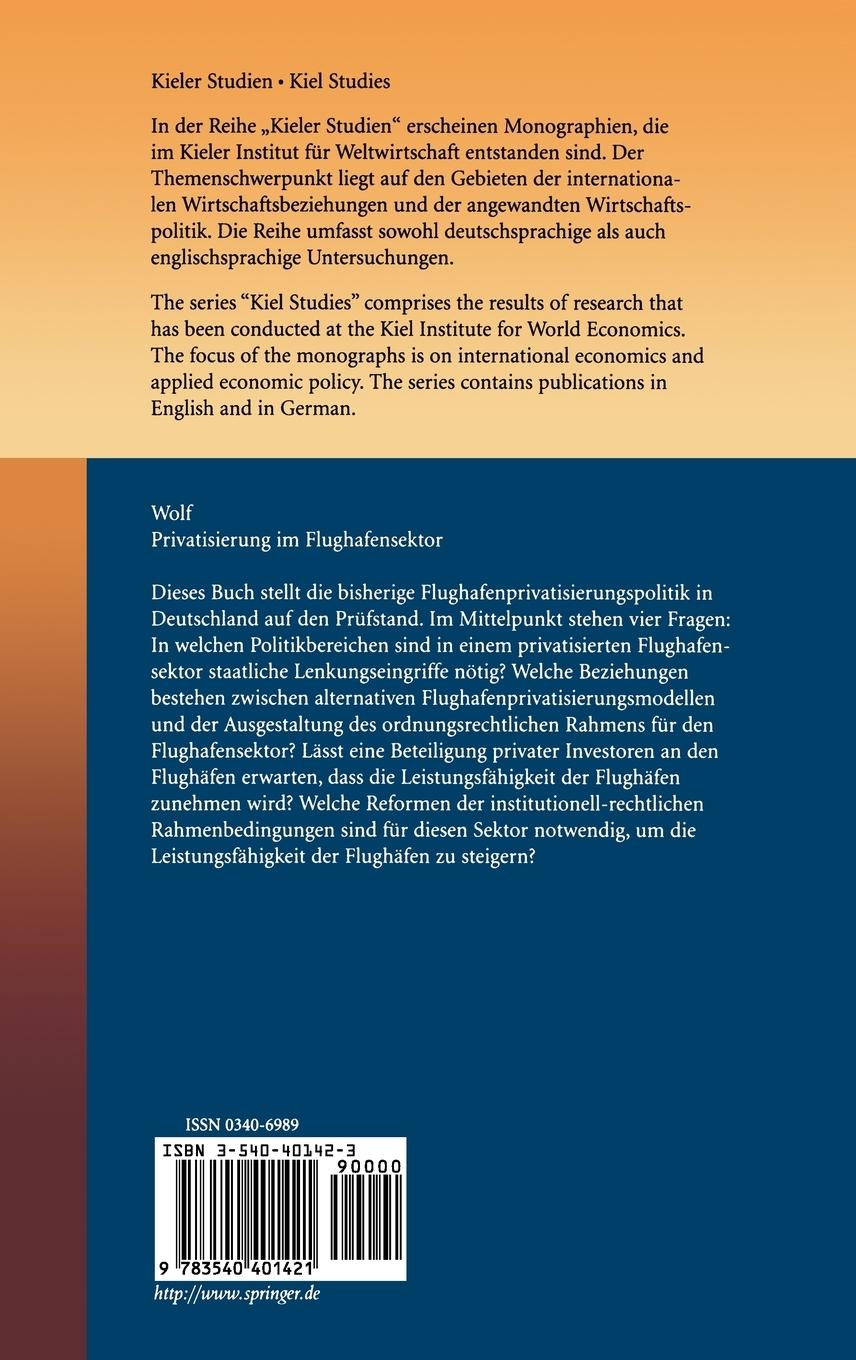 Rückseitencover Privatisierung im Flughafensektor