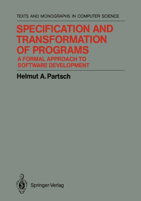 Vorderes Coverbild Specification and Transformation of Programs