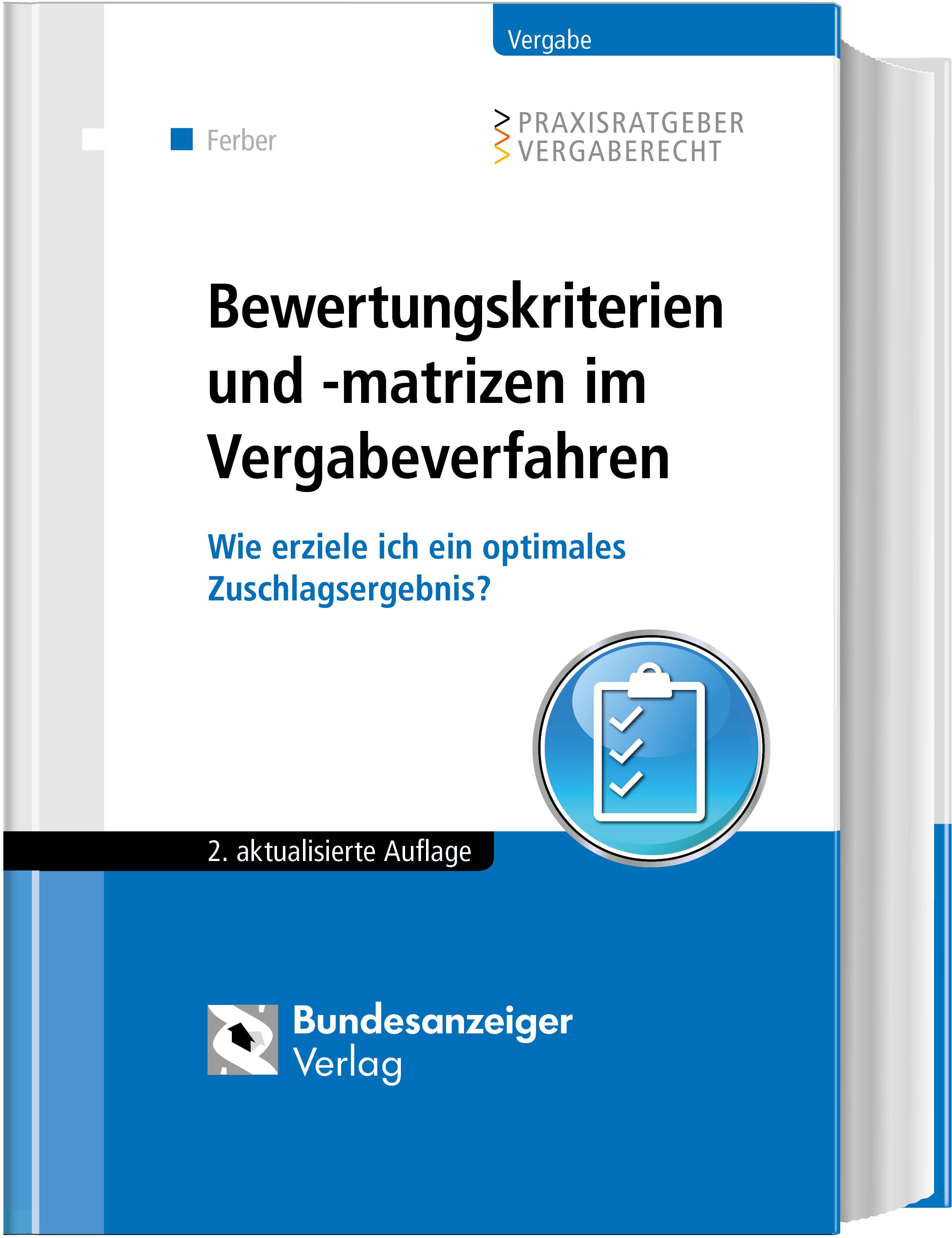 Vorderes Coverbild Bewertungskriterien und -matrizen im Vergabeverfahren
