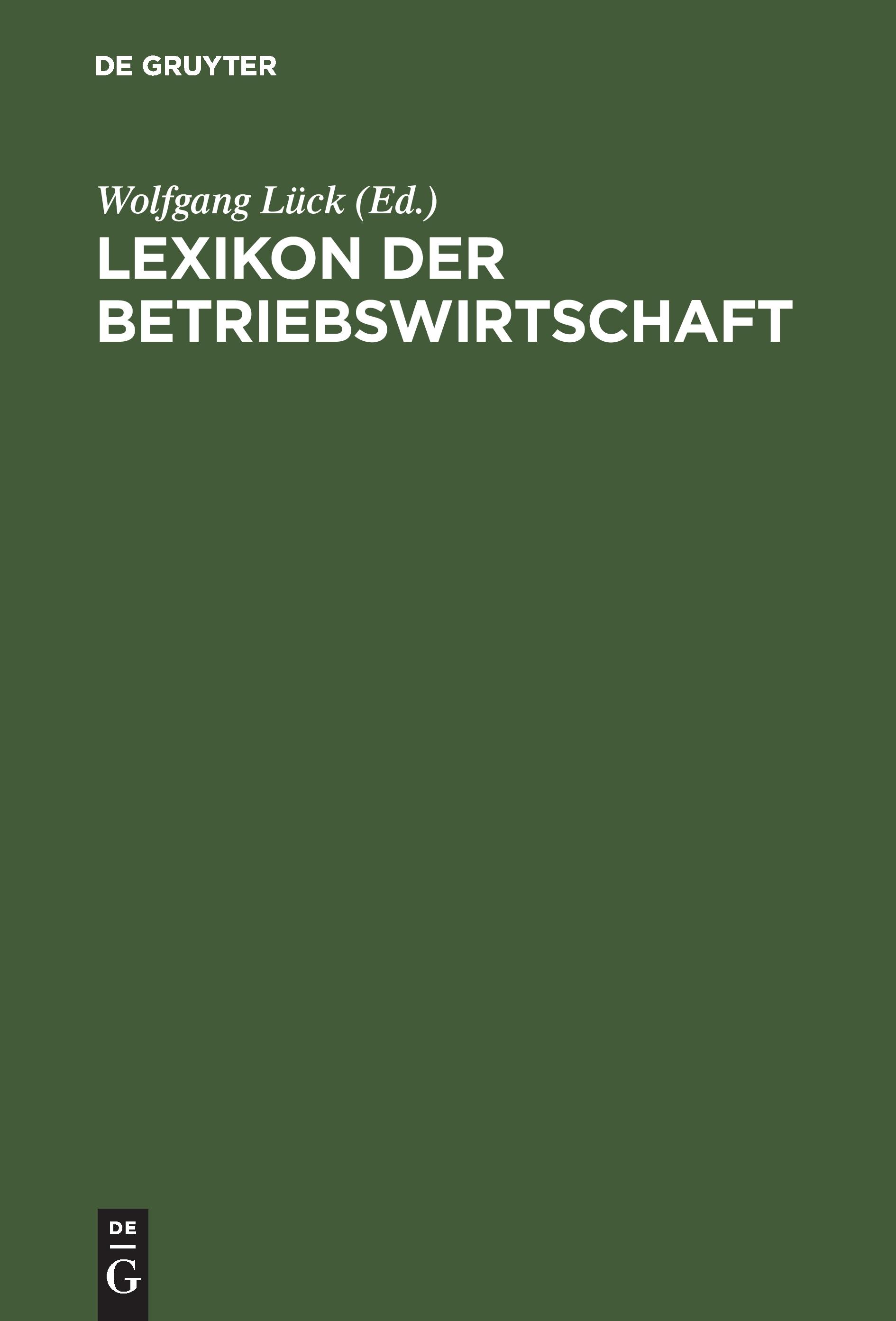 Vorderes Coverbild Lexikon der Betriebswirtschaft