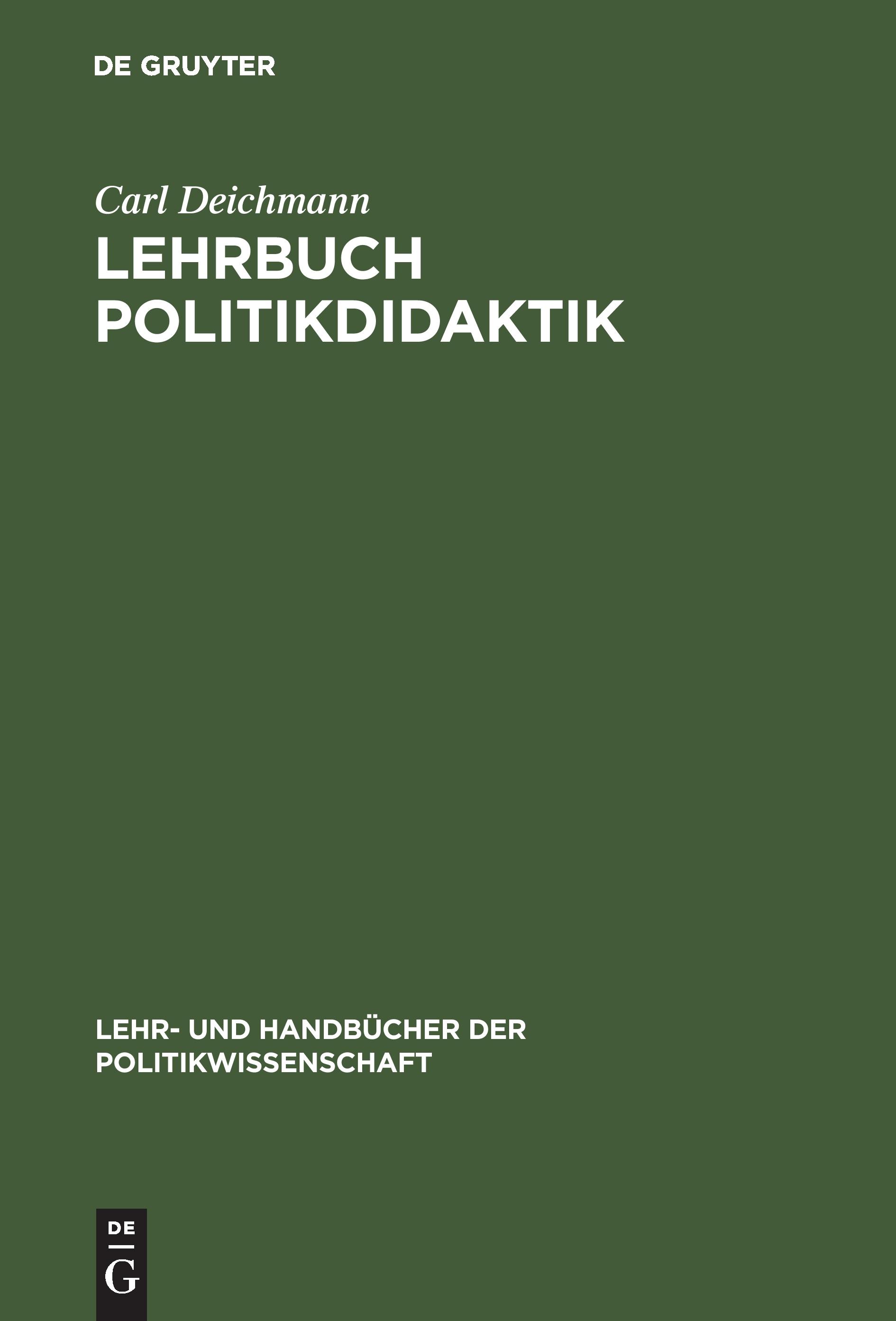 Vorderes Coverbild Lehrbuch Politikdidaktik