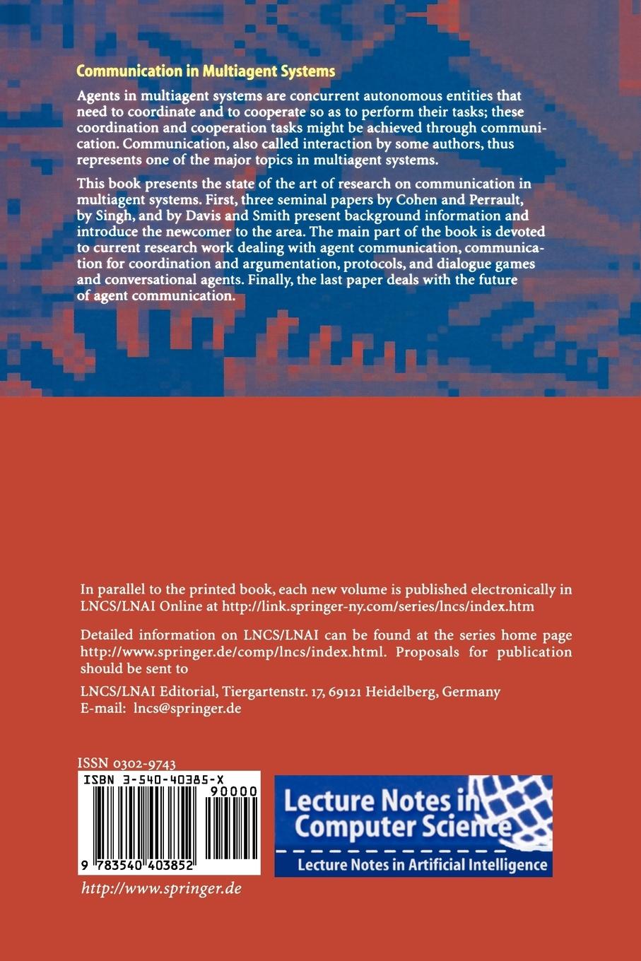 Rückseitencover Communication in Multiagent Systems