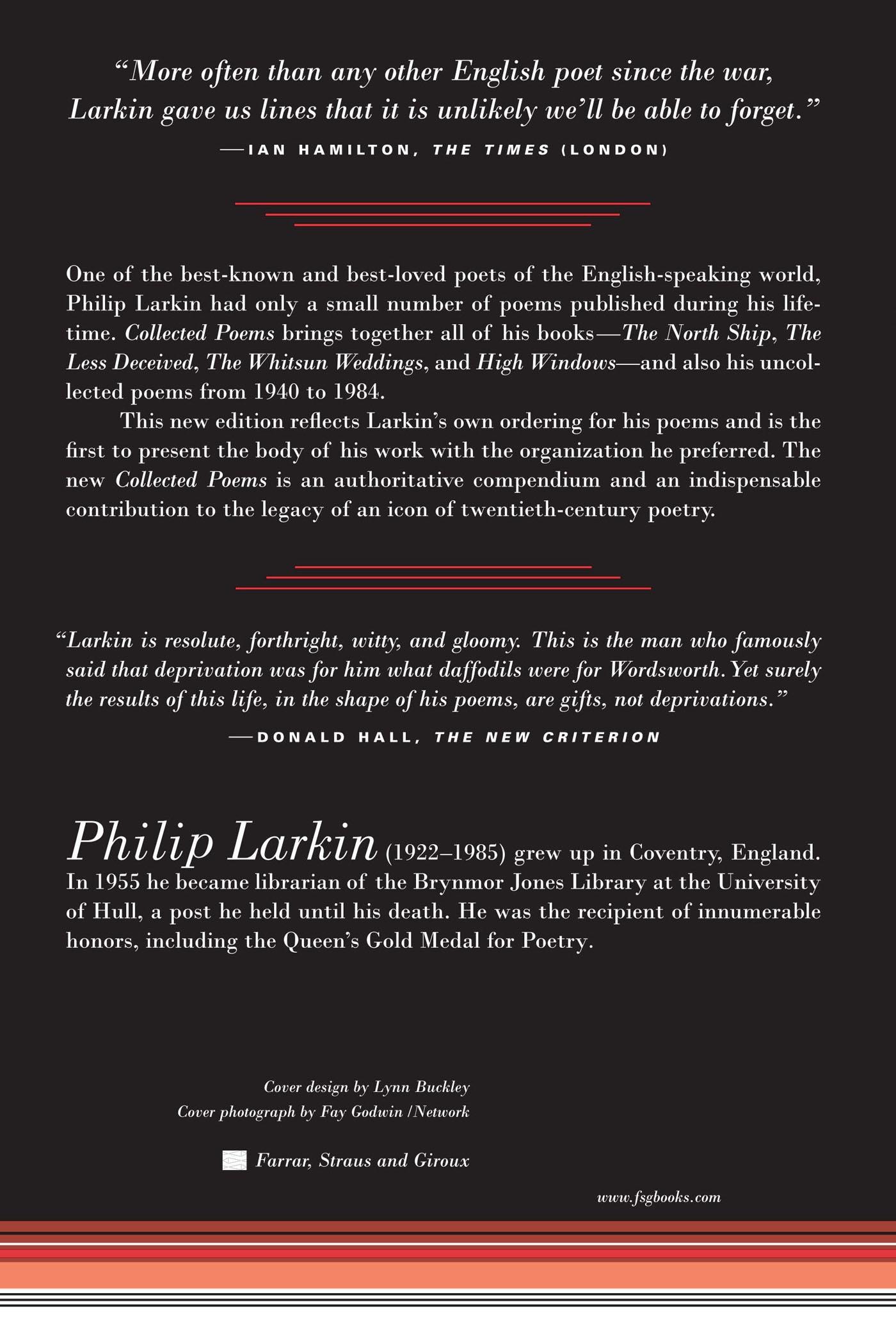 Rückseitencover Collected Poems