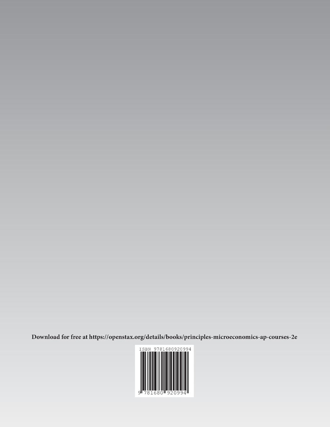 Rückseitencover Principles of Microeconomics for AP® Courses 2e