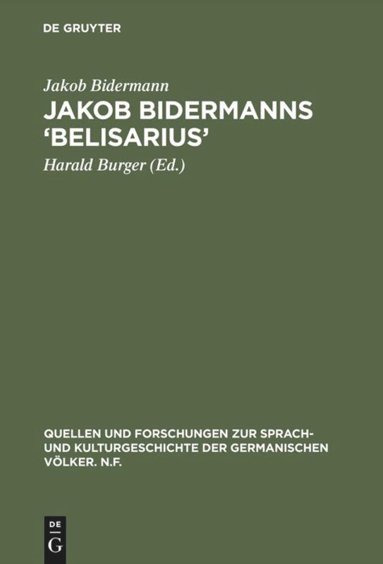 Vorderes Coverbild Jakob Bidermanns 'Belisarius'