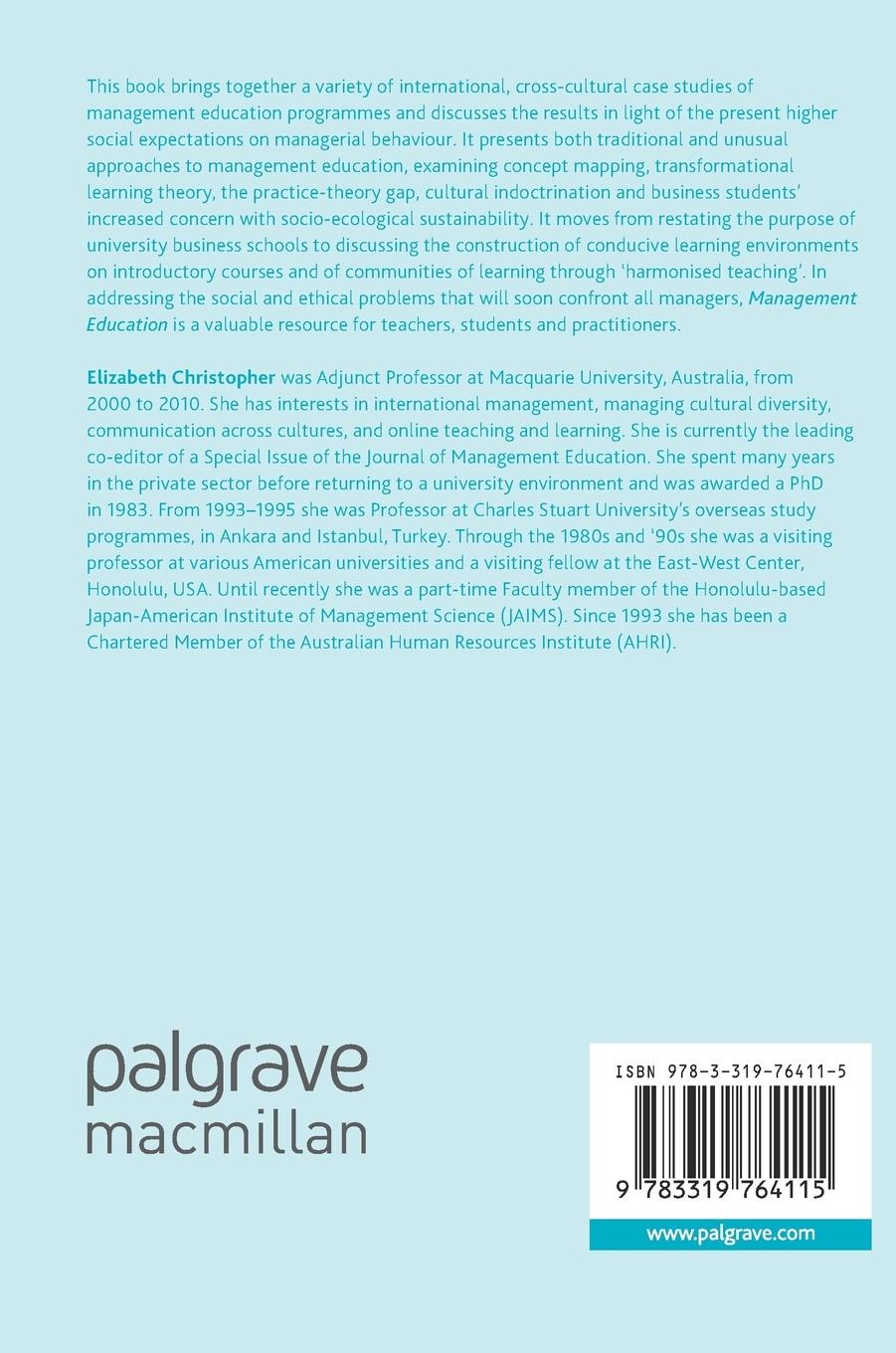 Rückseitencover Meeting Expectations in Management Education