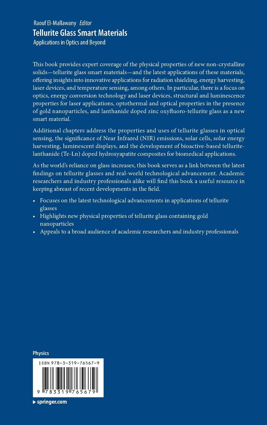 Rückseitencover Tellurite Glass Smart Materials