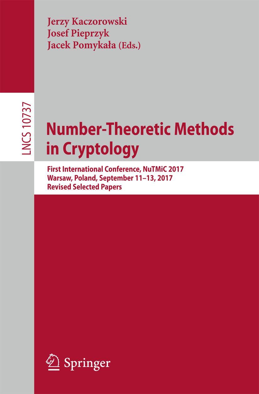 Vorderes Coverbild Number-Theoretic Methods in Cryptology