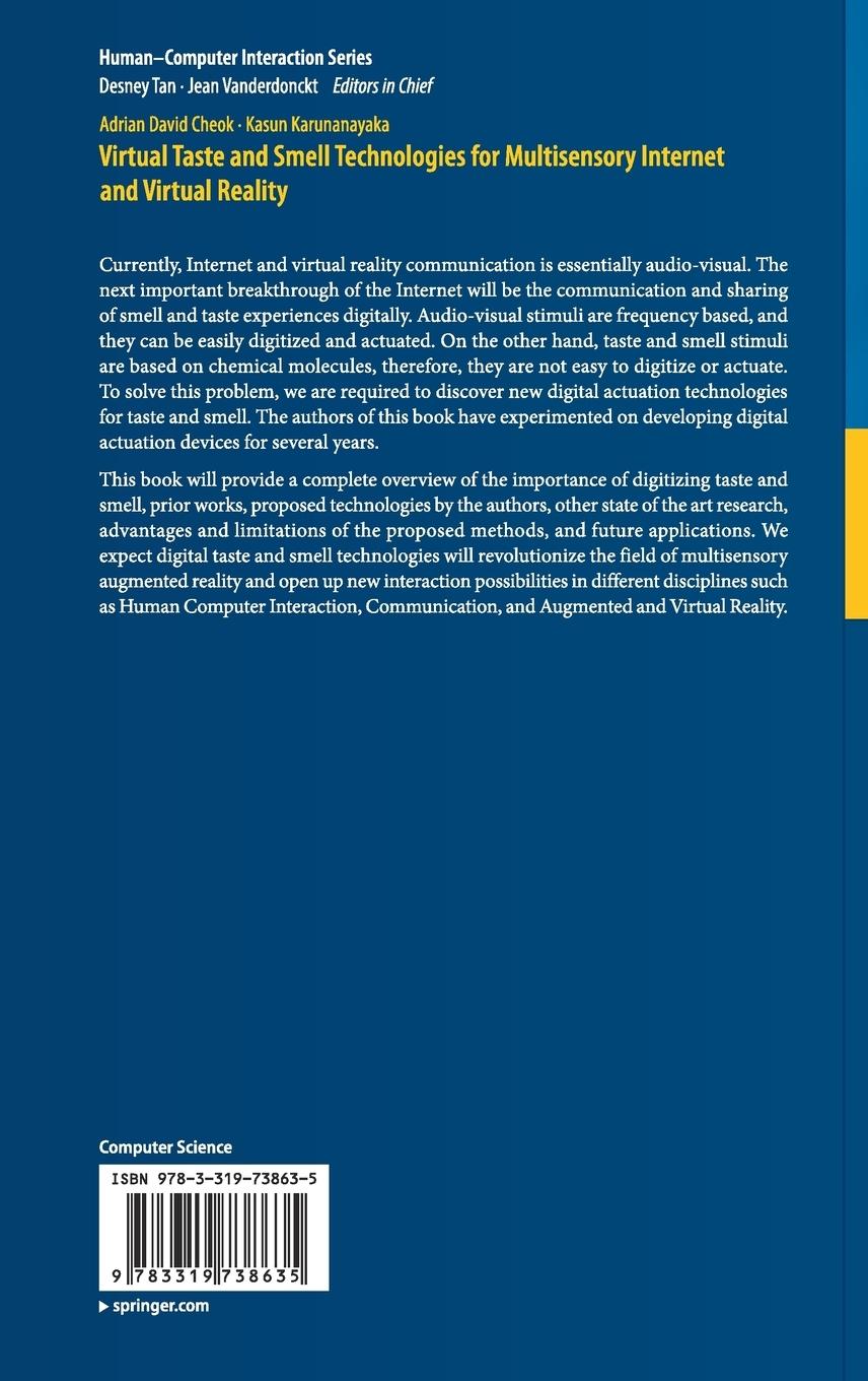 Rückseitencover Virtual Taste and Smell Technologies for Multisensory Internet and Virtual Reality