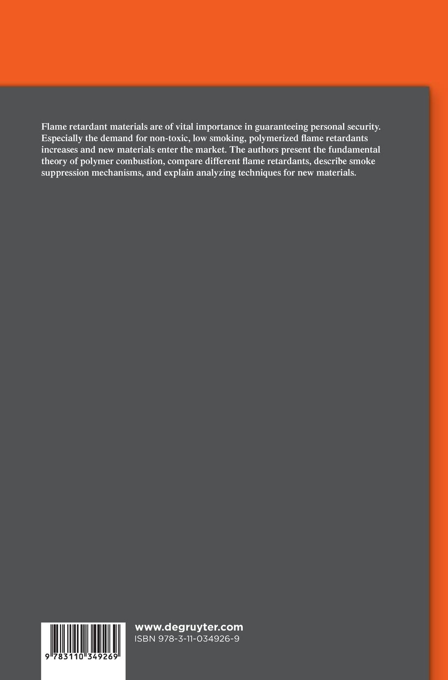 Rückseitencover Theory of Flame Retardation of Polymeric Materials