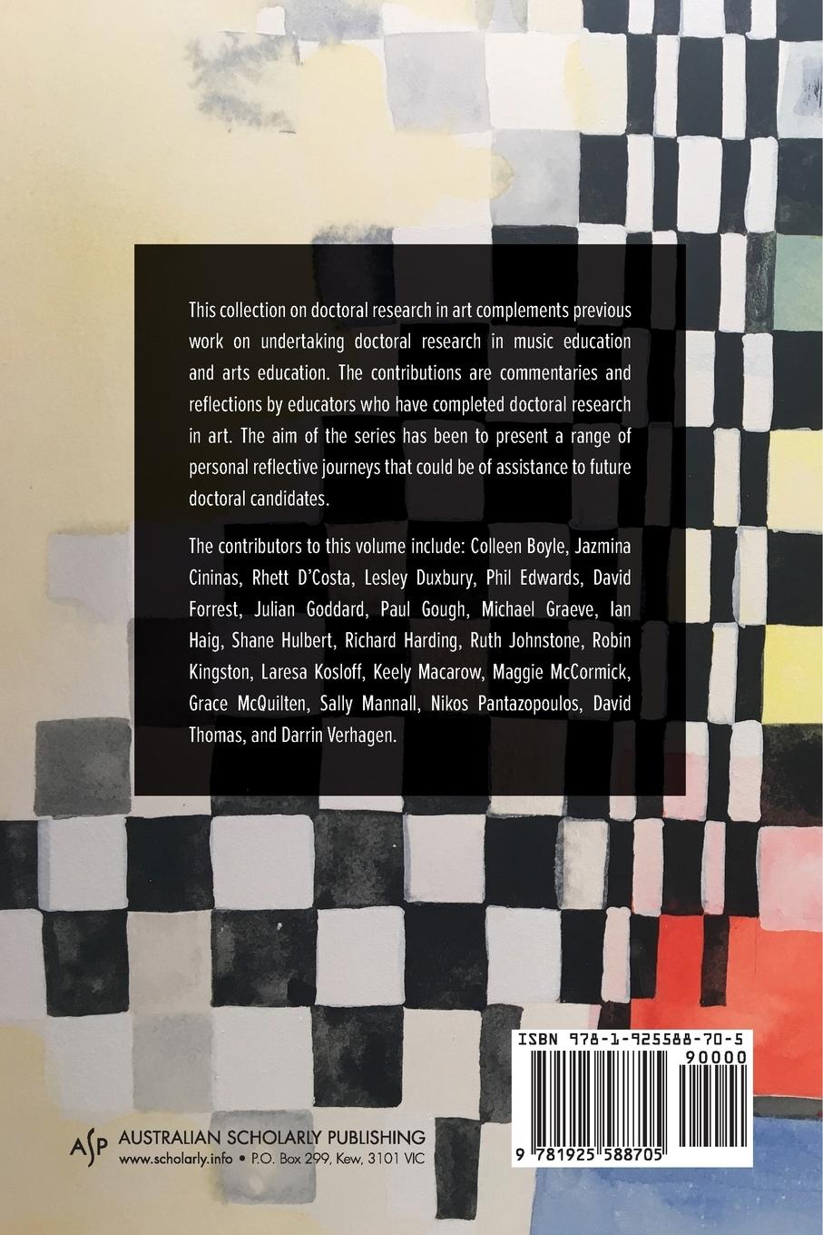 Rückseitencover Doctoral Research in Art