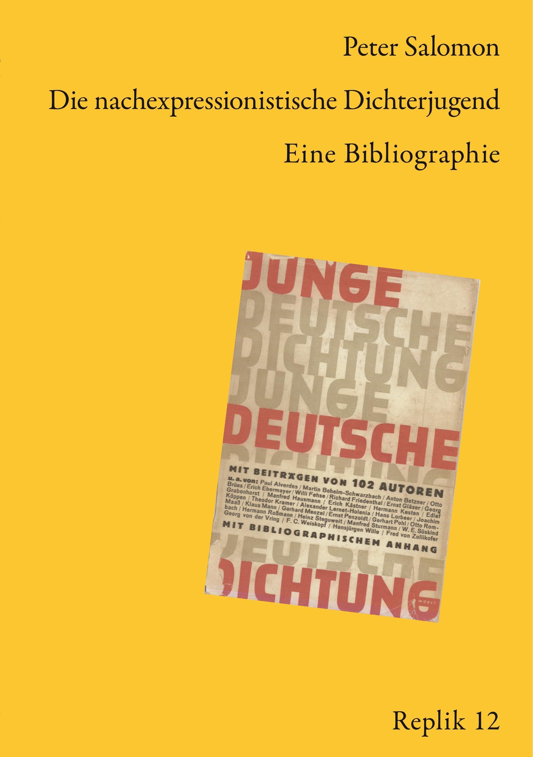 Vorderes Coverbild Die nachexpressionistische Dichterjugend