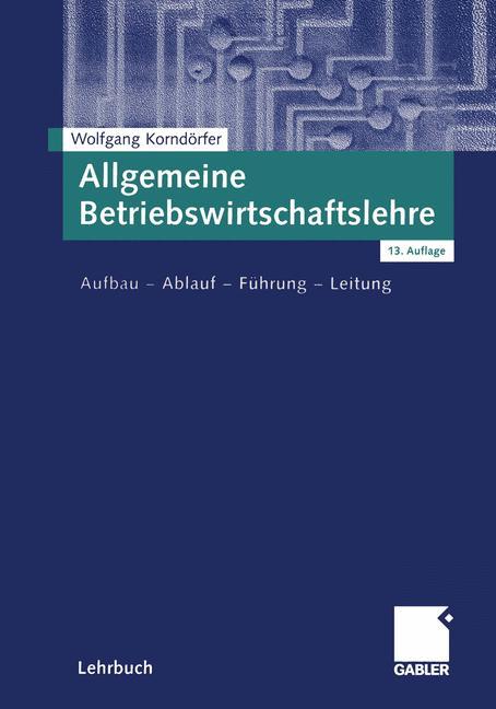 Vorderes Coverbild Allgemeine Betriebswirtschaftslehre
