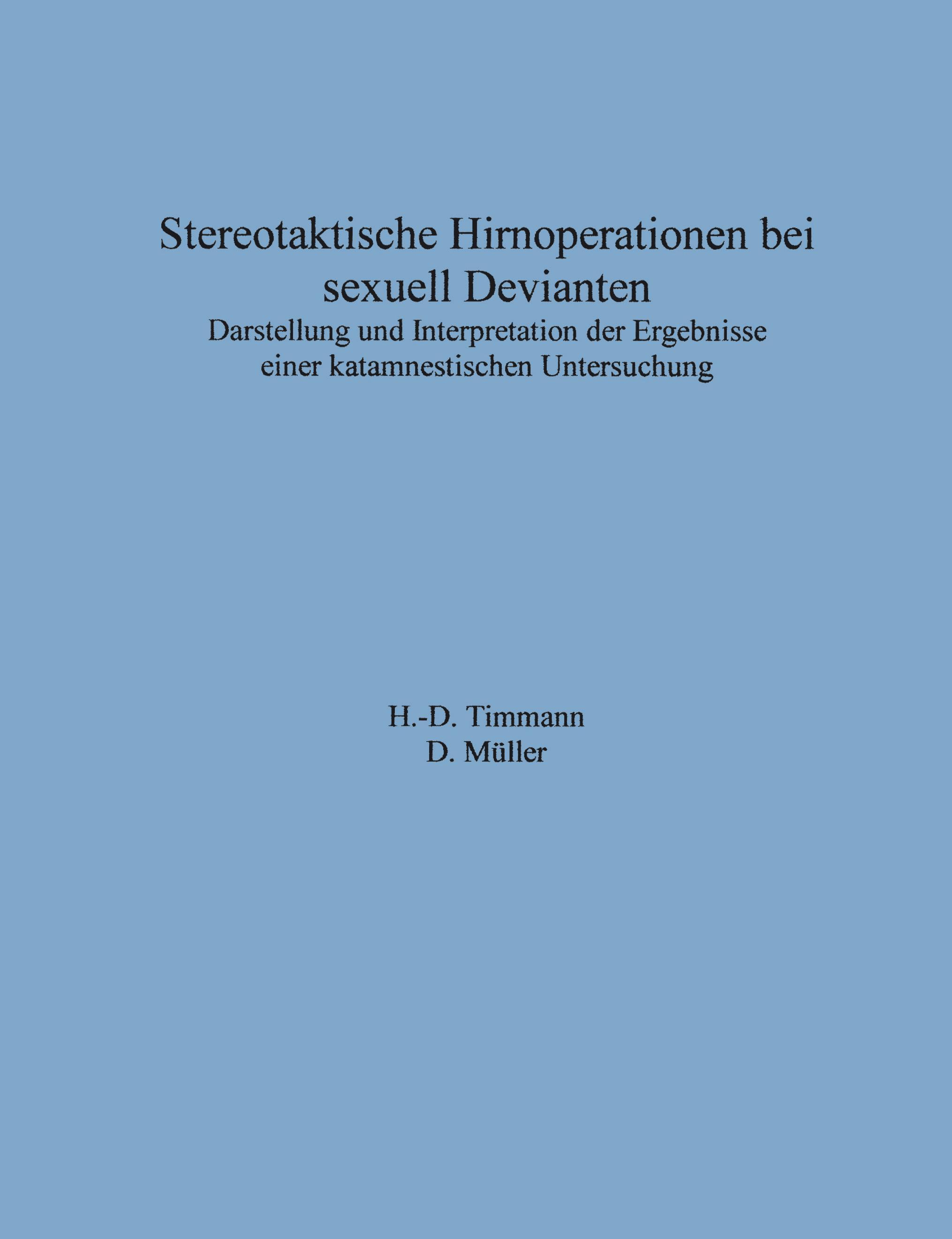 Vorderes Coverbild Stereotaktische Hirnoperationen bei sexuell Devianten