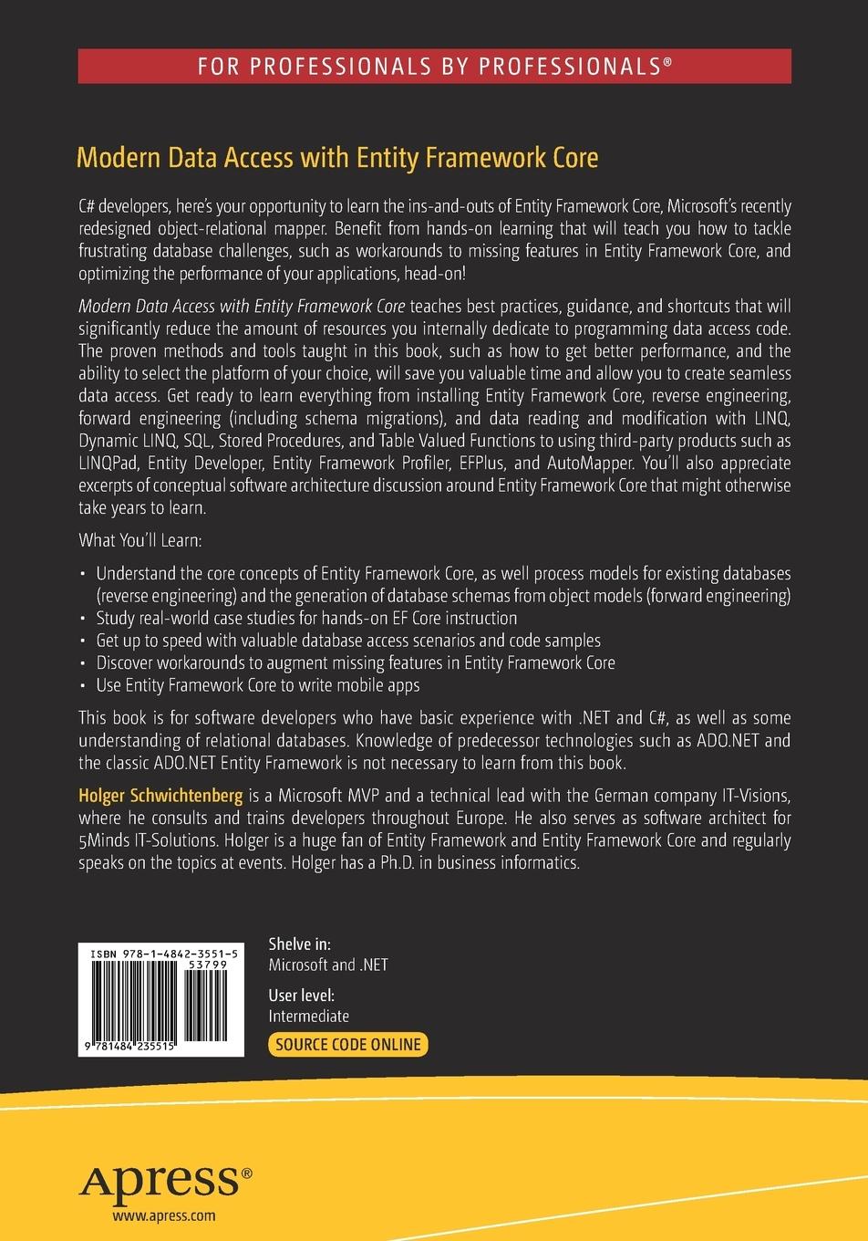 Rückseitencover Modern Data Access with Entity Framework Core