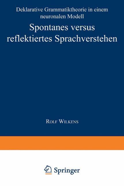 Vorderes Coverbild Spontanes versus reflektiertes Sprachverstehen