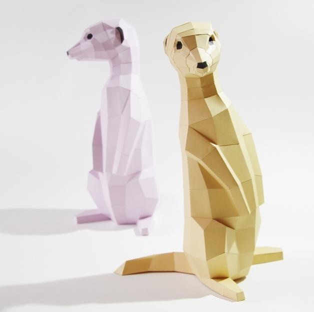 Beispielinhalt (Bild) Paper Animals: Volume 1: Fox, Deer, Meerkat and Bear Family