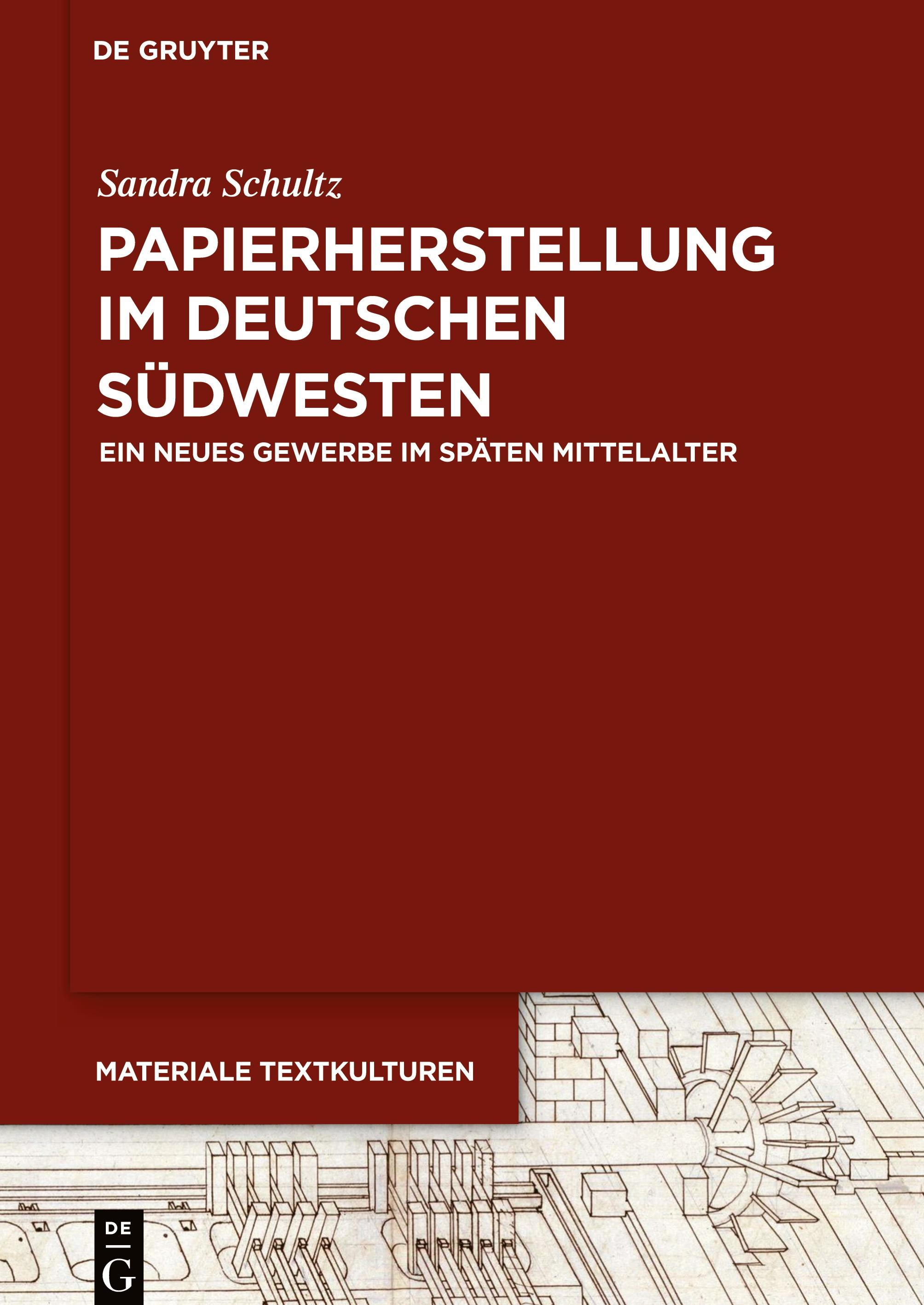 Vorderes Coverbild Papierherstellung im deutschen Südwesten