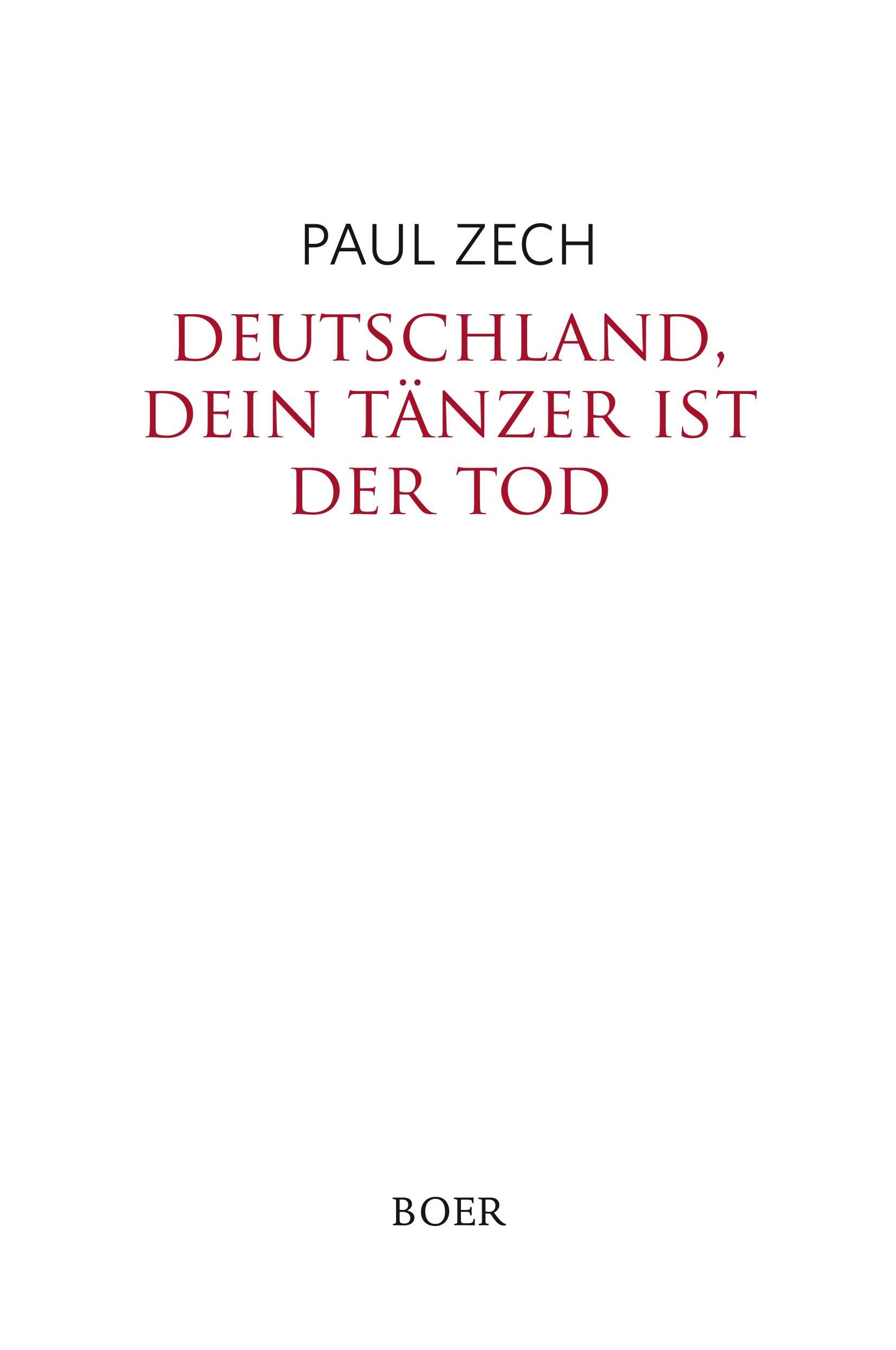 Vorderes Coverbild Deutschland, dein Tänzer ist der Tod