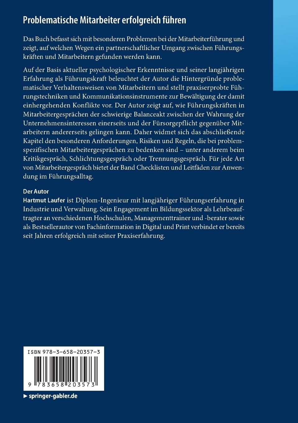Rückseitencover Problematische Mitarbeiter erfolgreich führen