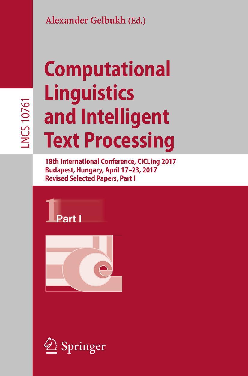 Vorderes Coverbild Computational Linguistics and Intelligent Text Processing