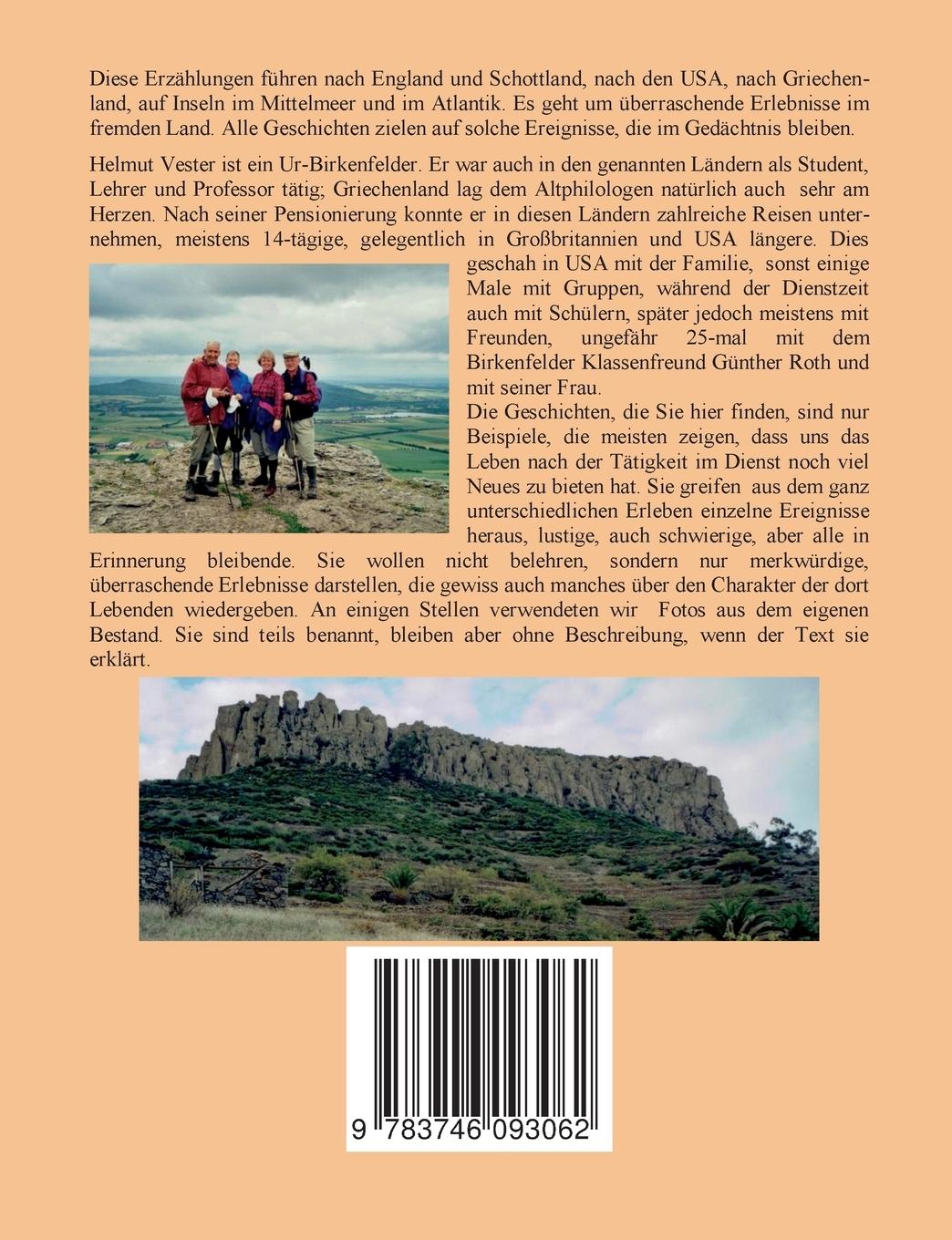 Rückseitencover Reiseerlebnisse besonderer Art