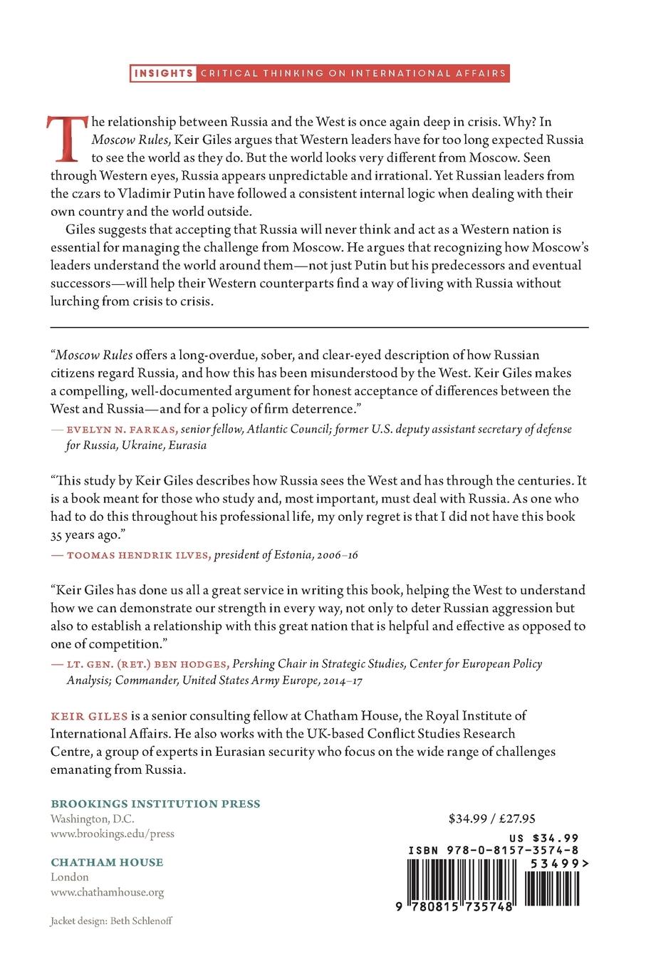 Rückseitencover Moscow Rules