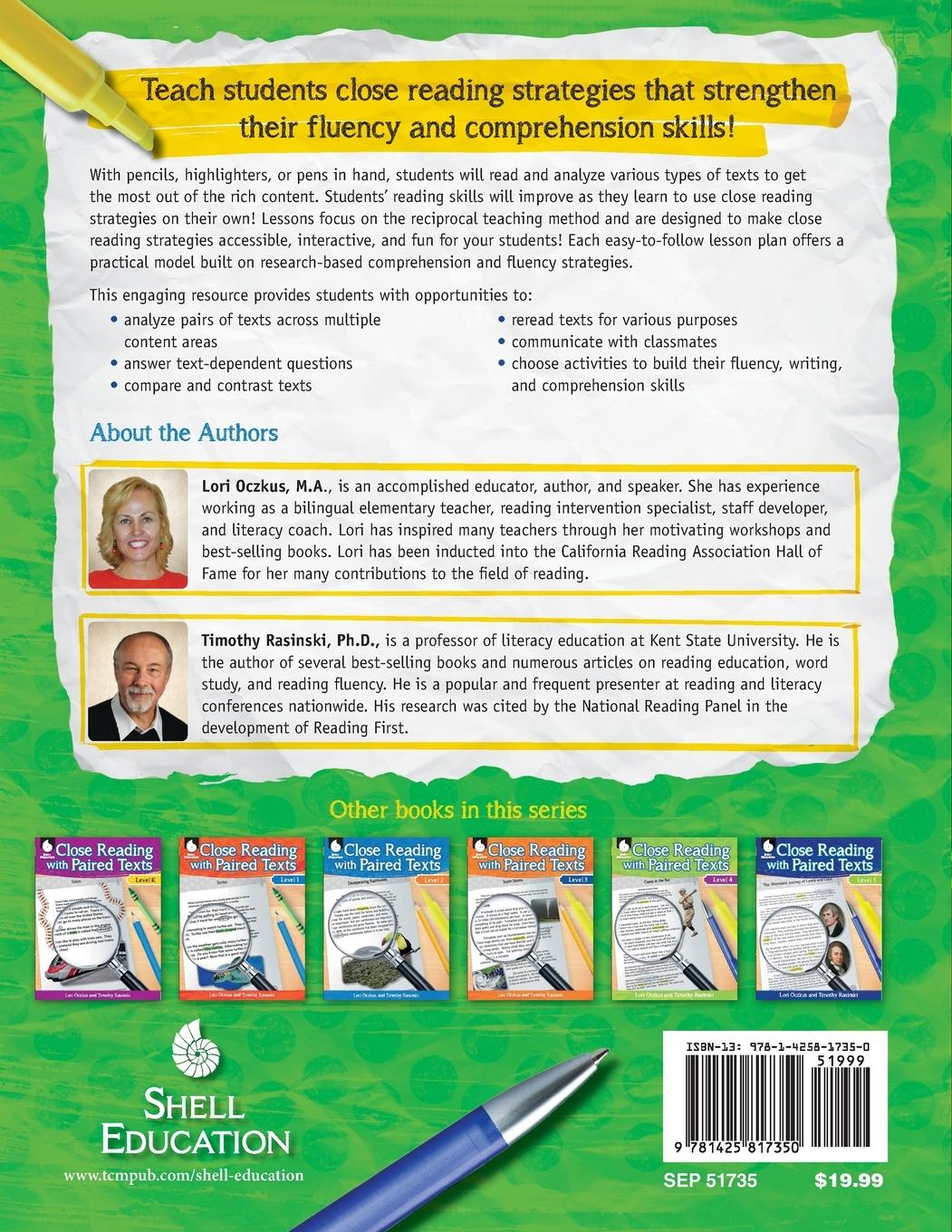 Rückseitencover Close Reading with Paired Texts Secondary