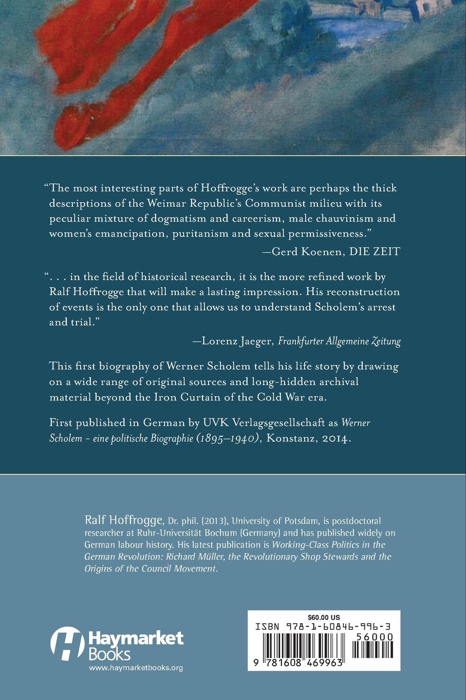 Rückseitencover Jewish Communist in Weimar Germany