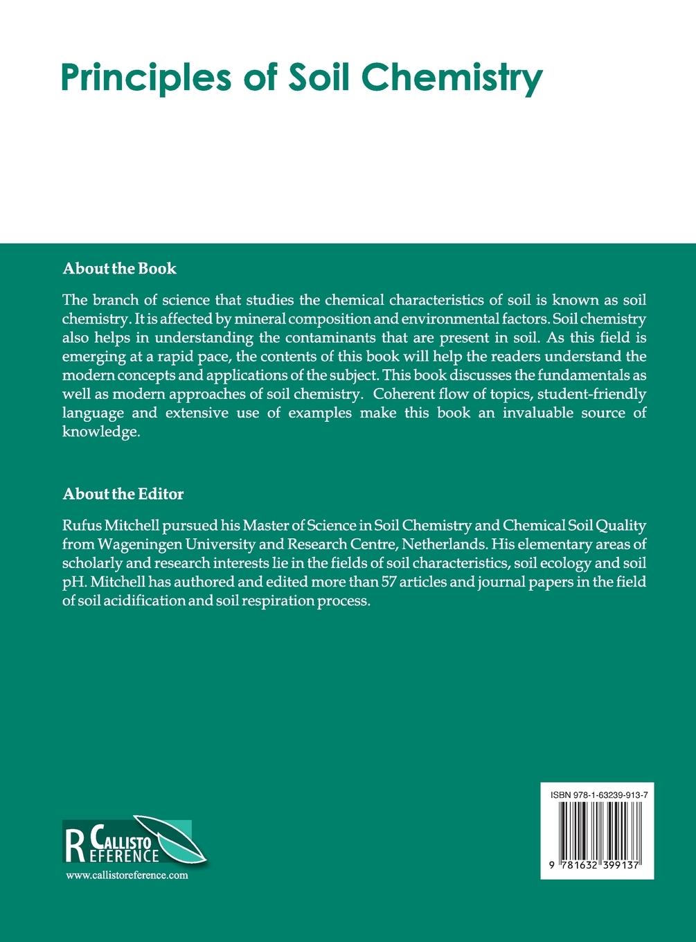 Rückseitencover Principles of Soil Chemistry