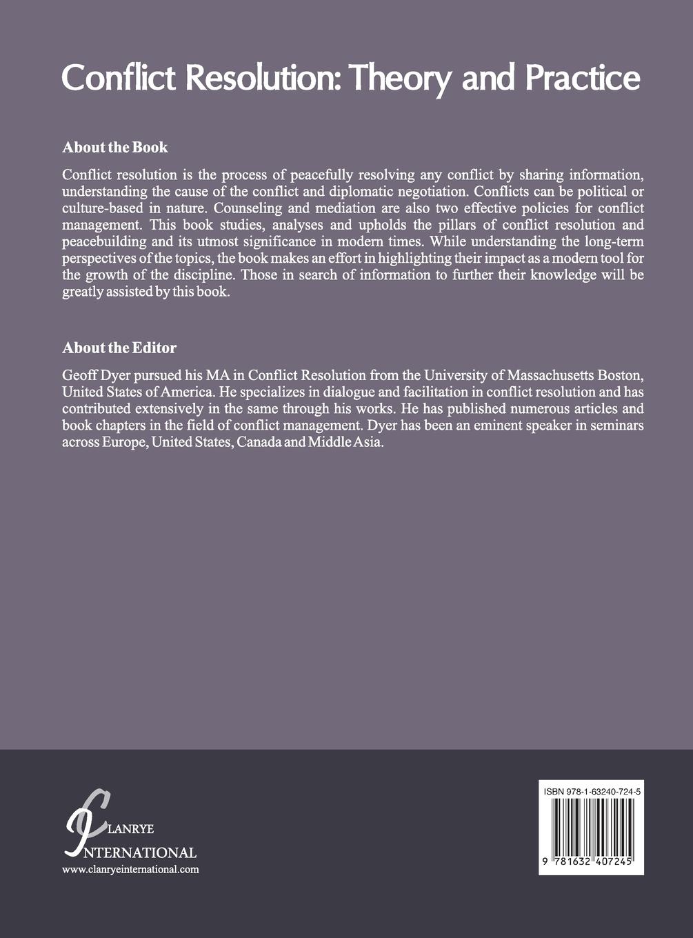 Rückseitencover Conflict Resolution