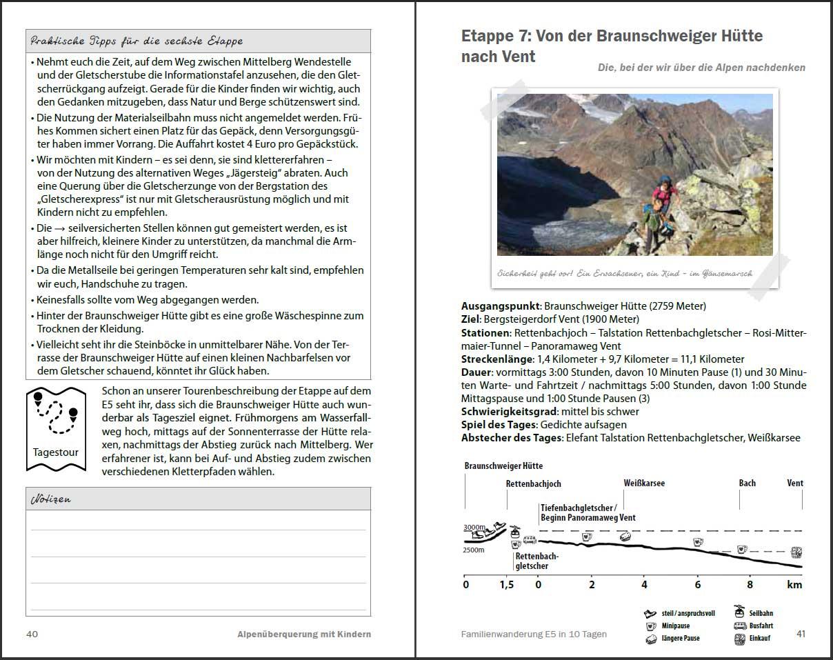 Beispielinhalt (Bild) Alpenüberquerung mit Kindern - Familienwanderung E5 in 10 Tagen