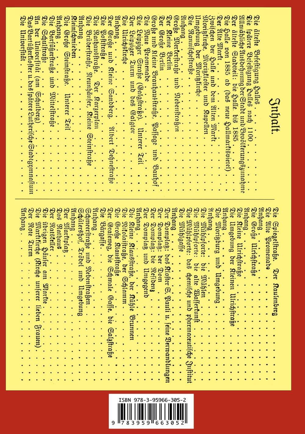 Beispielinhalt (Bild) Topographie oder Häuser- und Straßengeschichte der Stadt HALLE a. Saale