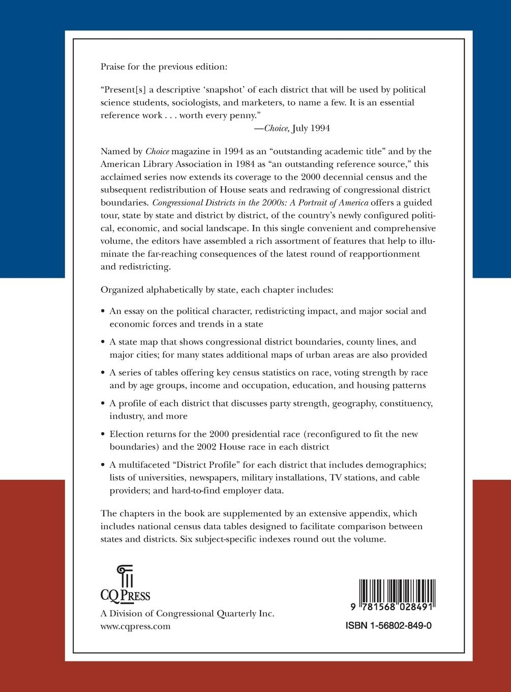 Rückseitencover Congressional Districts in the 2000s