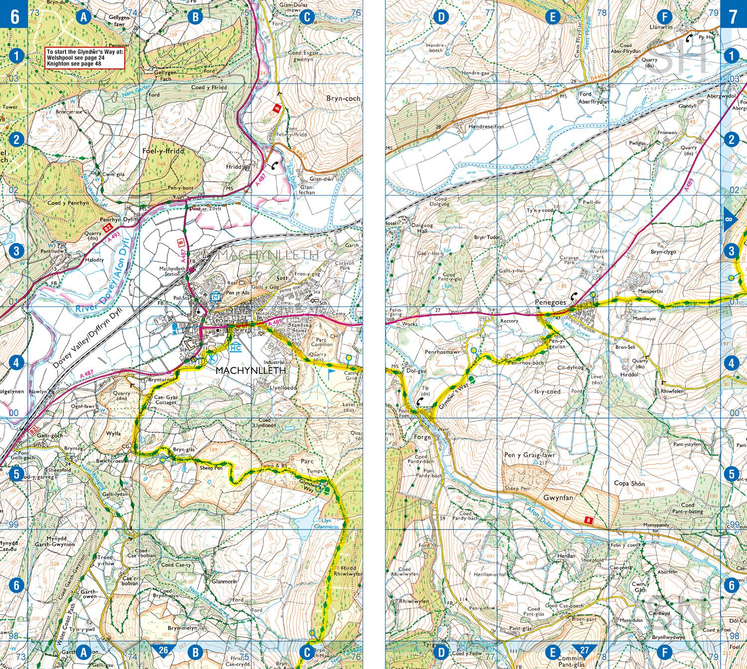 Beispielinhalt (Bild) Glyndwr's Way Adventure Atlas