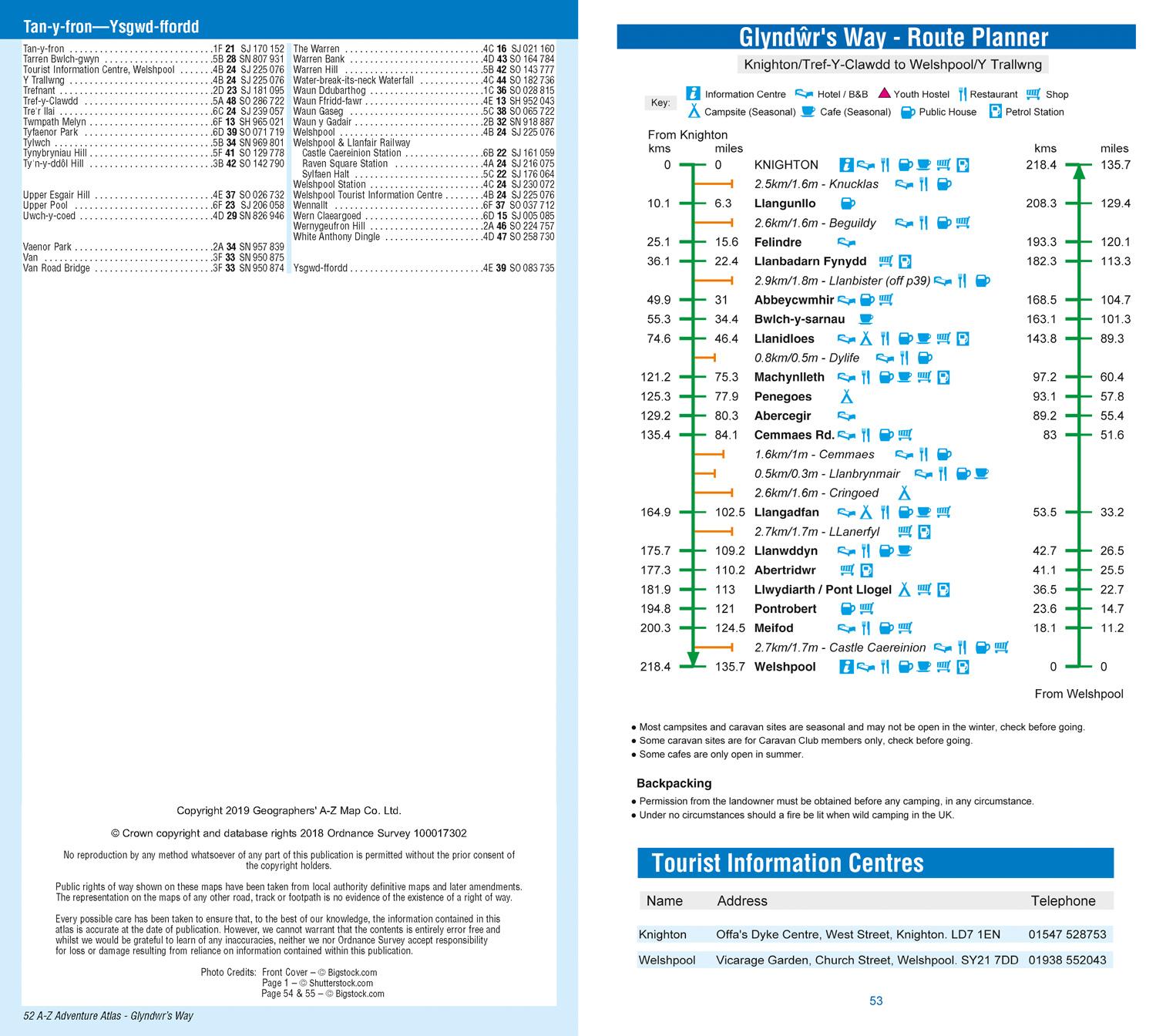 Beispielinhalt (Bild) Glyndwr's Way Adventure Atlas