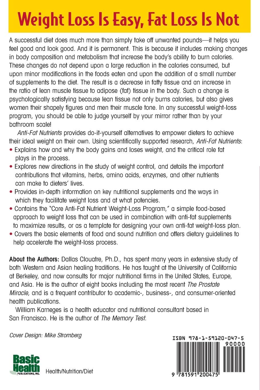 Rückseitencover Anti-Fat Nutrients