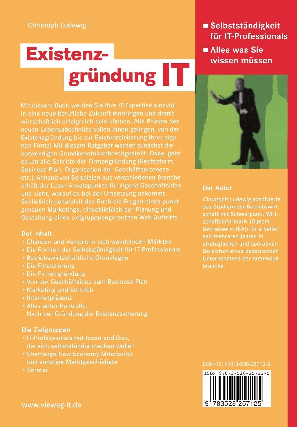 Rückseitencover Existenzgründung IT